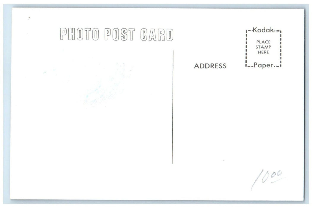 c1960's Yetter Iowa Railroad Train Depot Station Exterior IA RPPC Photo Postcard