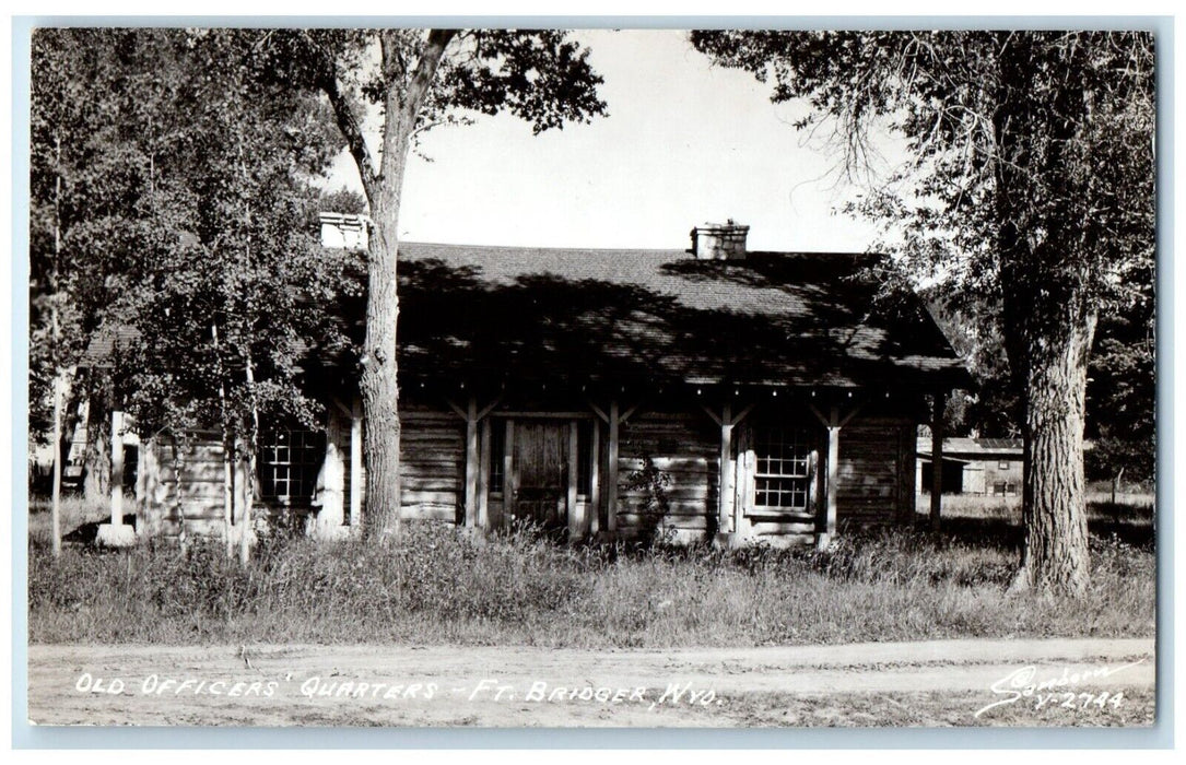 Old Officers Quarters Fort Bridger Wyoming WY Sanborn RPPC Photo Postcard