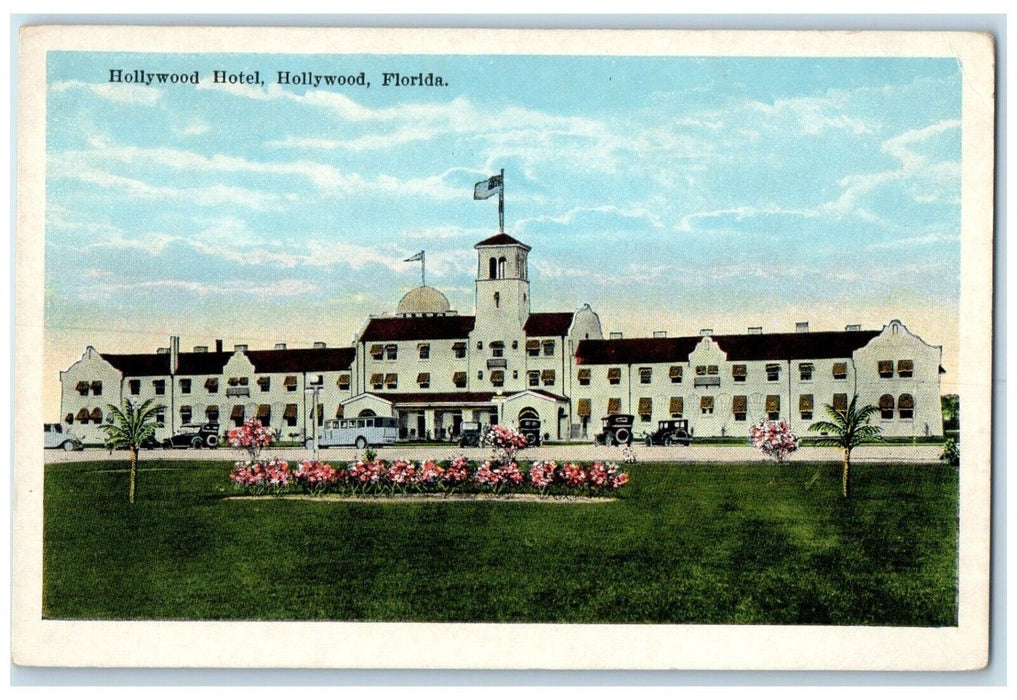 c1920 Exterior View Hollywood Hotel Building Hollywood Florida Unposted Postcard