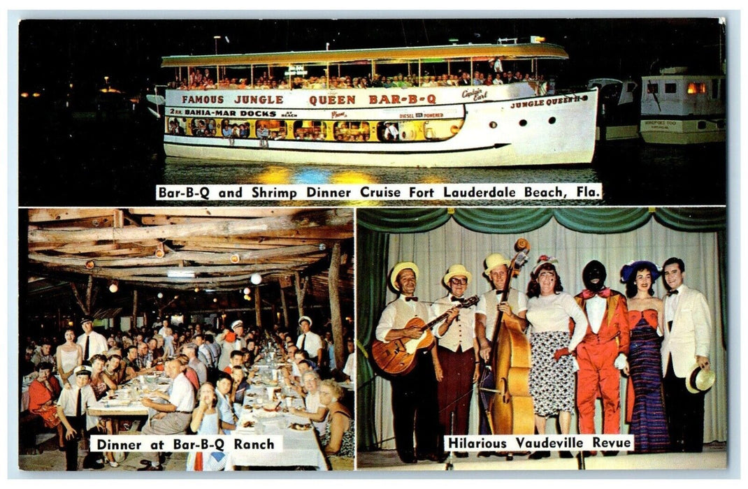 Bar B Q And Shrimp Dinner Cruise Fort Lauderdale Beach Florida FL Postcard