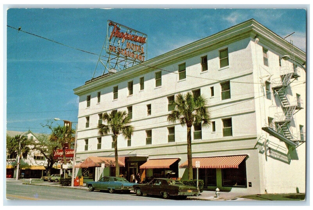1974 Tropicana Hotel Building Cars Store St. Petersburg Florida FL Postcard
