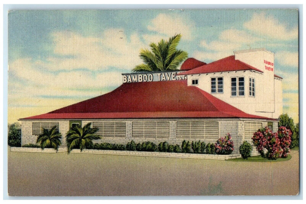1951 Bamboo Tavern Roadside Enroute To Florida Keys Miami Florida FL Postcard
