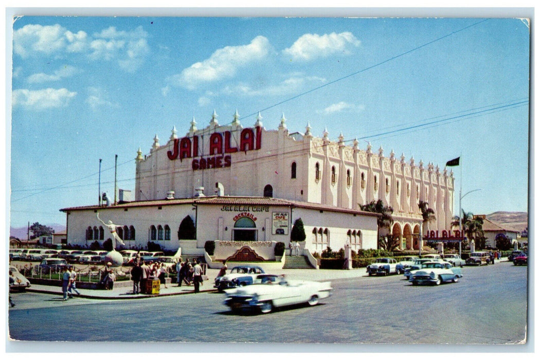 c1960's Fronton Palace Home of the Jai Alai Games Tijuana Mexico Postcard