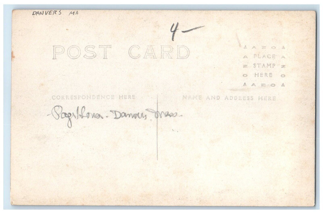 c1910's Page Household Danvers Massachusetts MA RPPC Photo Antique Postcard