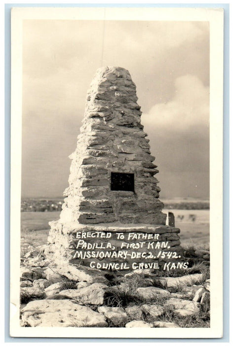 Padilla First Kansas Missionary Council Grove Kansas KS RPPC Photo Postcard