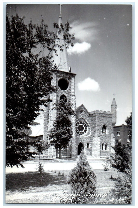 c1940's St. Joseph's Catholic Church Concordia Kansas KS RPPC Photo Postcard