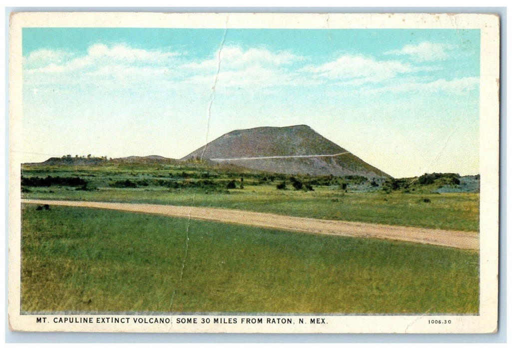 c1920 Mt Capuline Extinct Volcano Raton New Mexico NM Vinatge Unposted Postcard