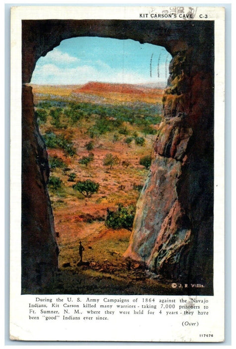 c1920 Kit Carson Cave Mammoth Cave Gallup New Mexico NM Vintage Antique Postcard