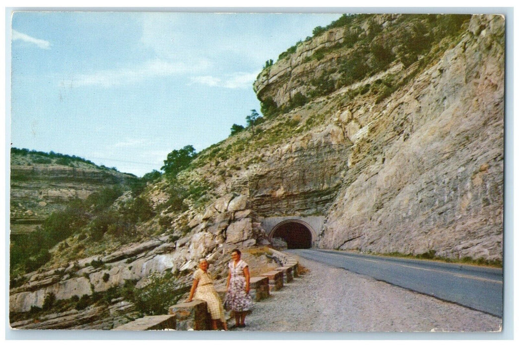 c1960 Tunnel Highway 83 Cloudcroft New Mexico NM Unposted Natural Color Postcard