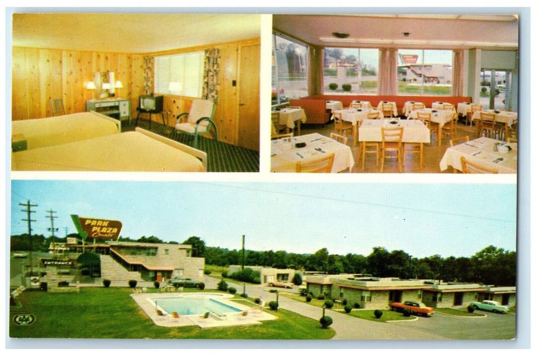 c1960 Multi-View Park Plaza Courts Nashville Tennessee Unposted Vintage Postcard