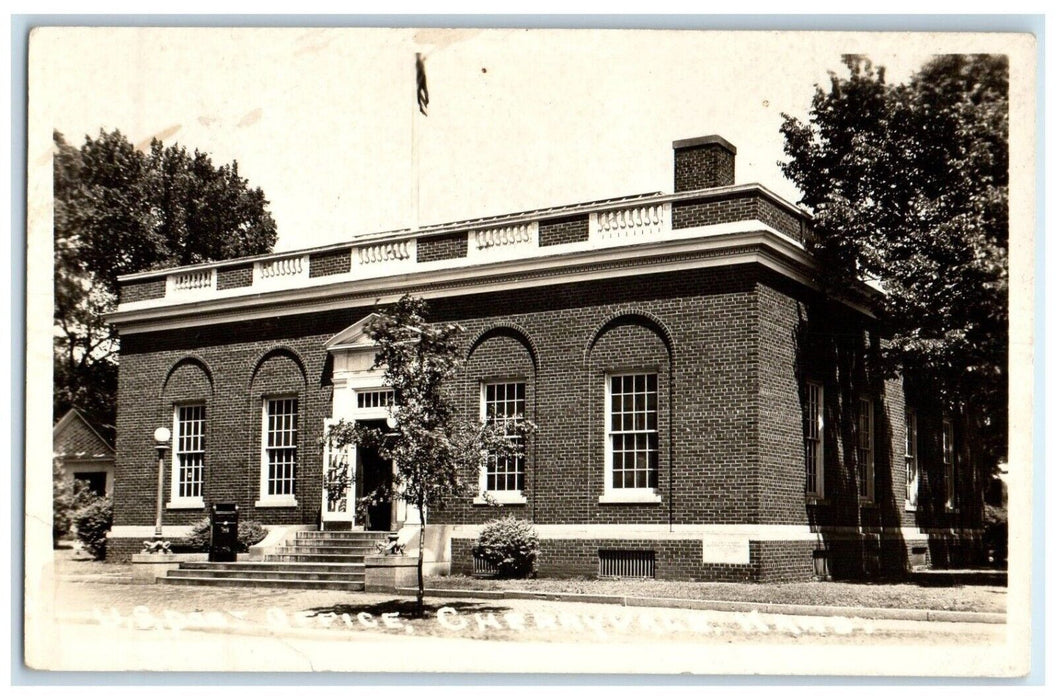 c1940's U.S. Post Office Building Cherryvale Kansas KS RPPC Photo Postcard