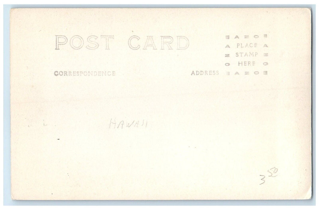 c1930's Bird's Eye View Of Hawaii HI RPPC Photo Lava Flow Magma Postcard