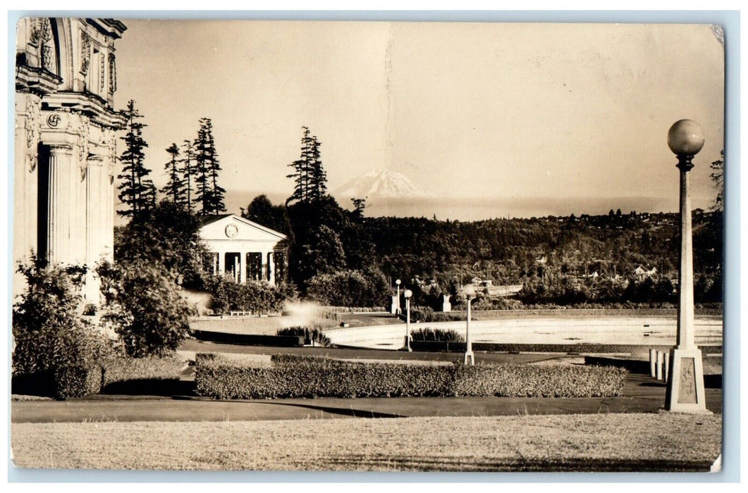 c1910's Mt. Rainier From University Washington WA RPPC Photo Antique Postcard