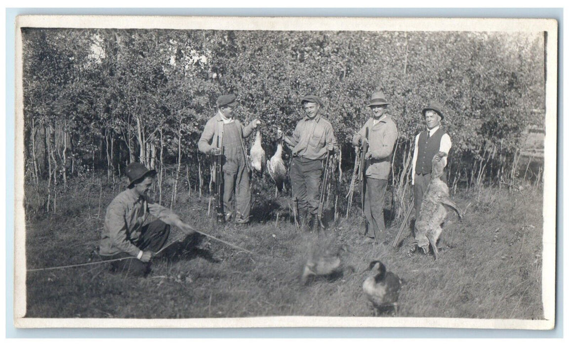 Vinton Iowa IA, Hunters Hunting Foal Duck Coyote Rifles Guns RPPC Photo Postcard