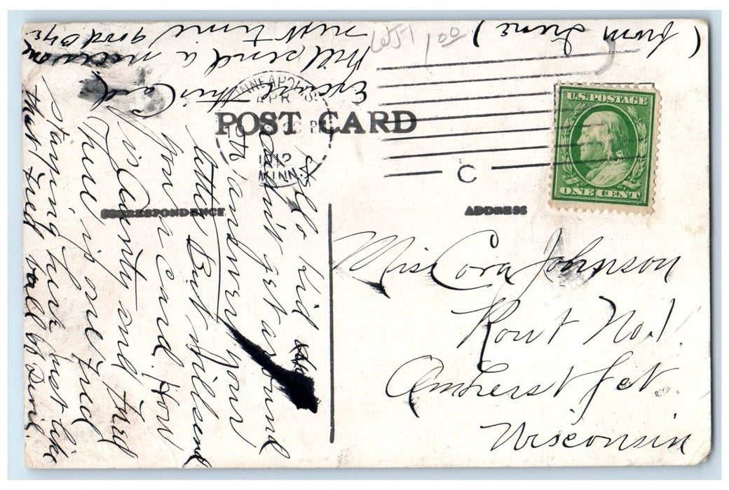 1912 Stone Bridge Minnehaha Glen Minneapolis Minnesota Antique Vintage Postcard