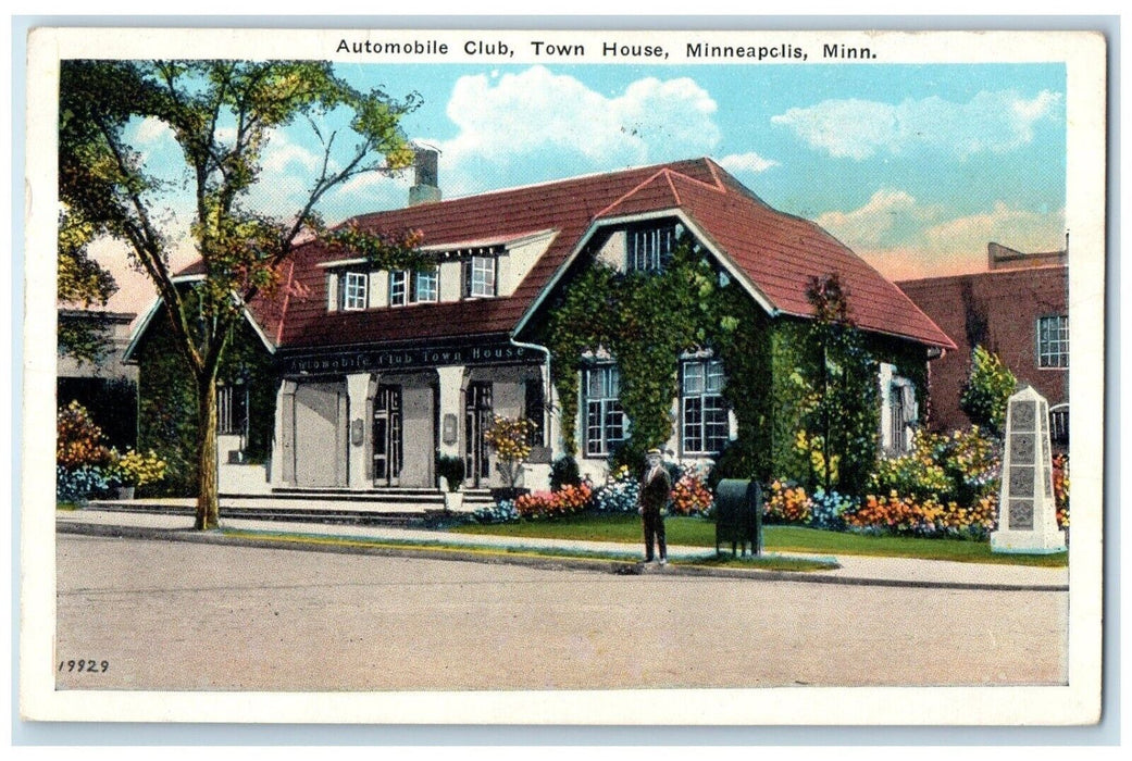 1929 Automobile Club Town House Building Minneapolis Minnesota Vintage Postcard