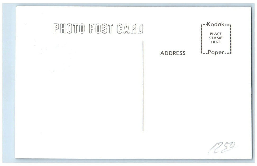 c1960's Fonda Iowa IA Exterior Railroad Train Depot Station RPPC Photo Postcard