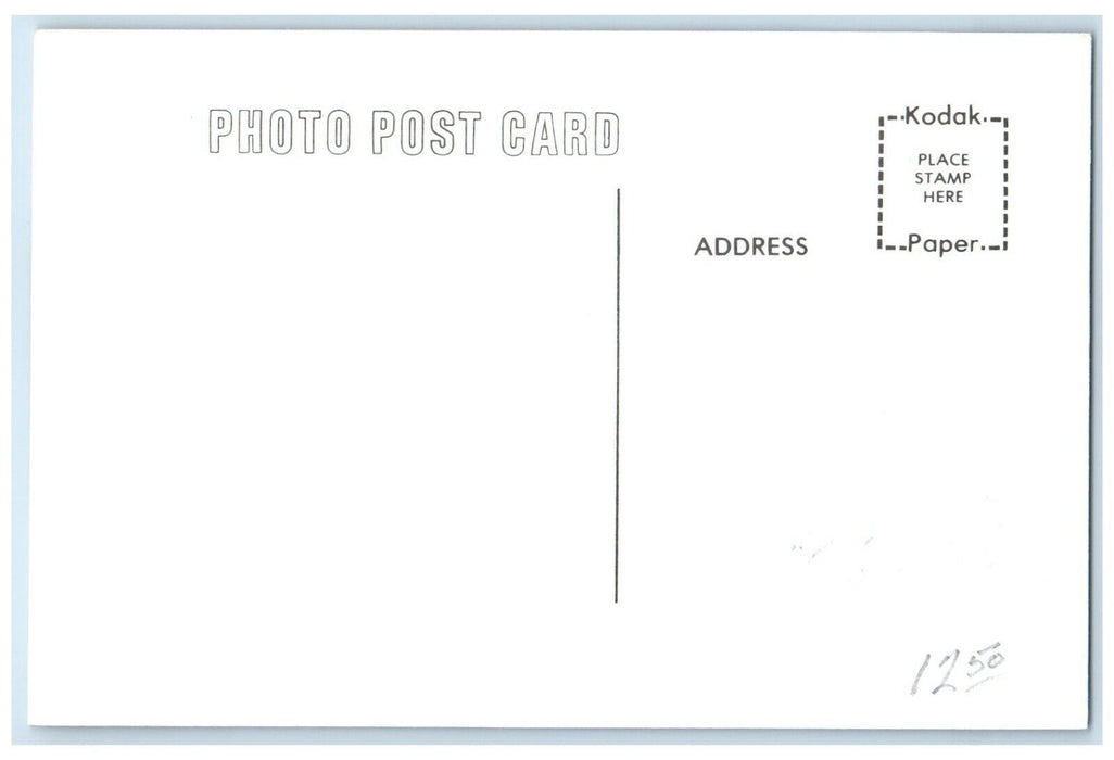 c1963 MILW Harpers Ferry Iowa Railroad Train Depot Station RPPC Photo Postcard