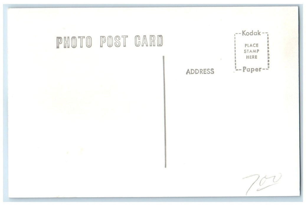 1969 CB&P Depot Sedan Iowa IA Railroad Train Depot Station RPPC Photo Postcard