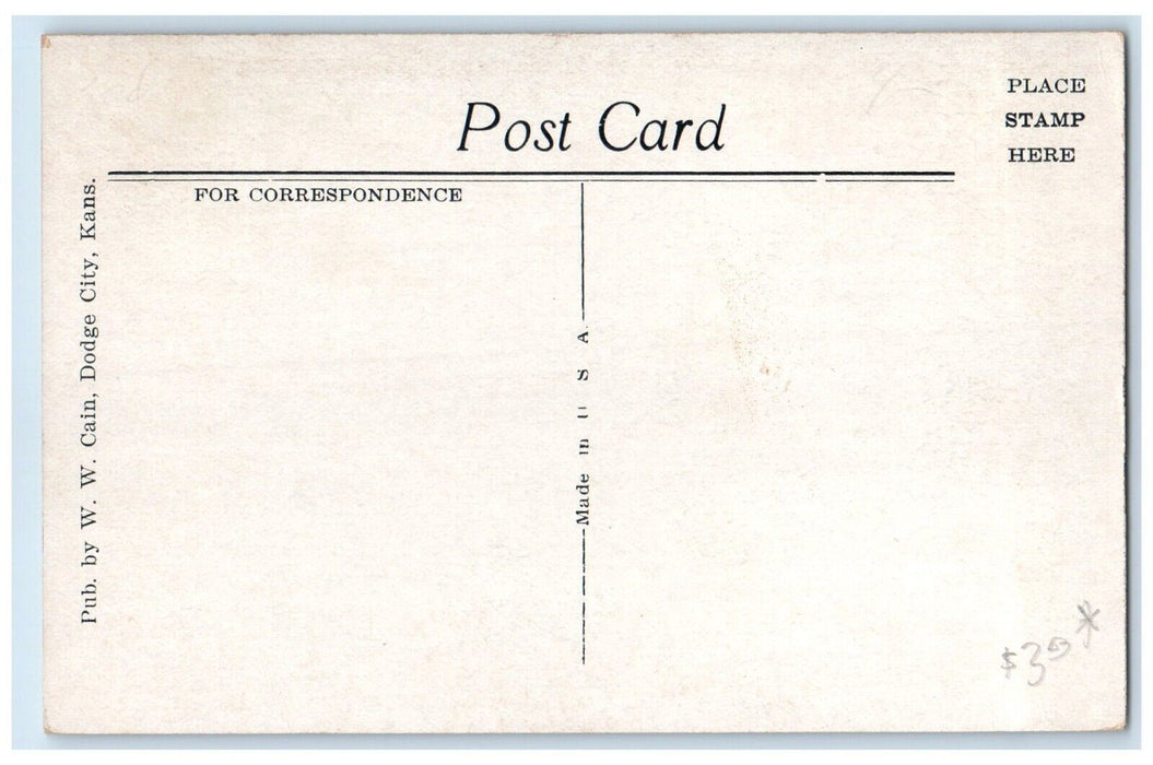 c1930's Gray County Court House Building Cimmaron Kansas KS Vintage Postcard