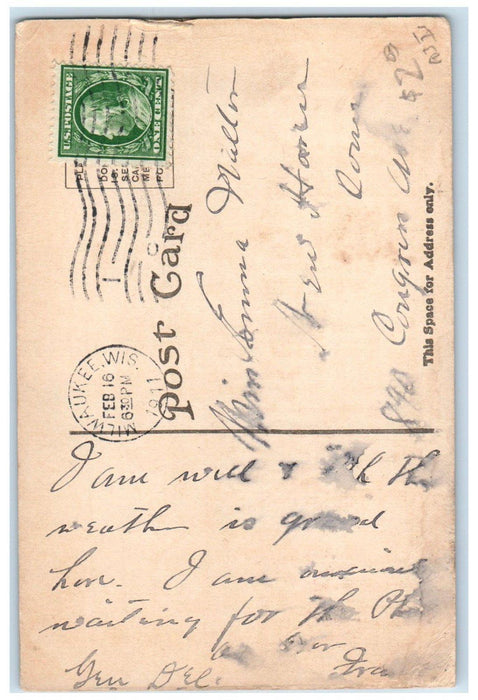 1911 Marquette University And Gesu Church Milwaukee Wisconsin WI Postcard