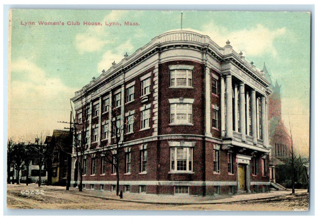 1911 Exterior View Lynn Women Club House Building Lynn Massachusetts MA Postcard