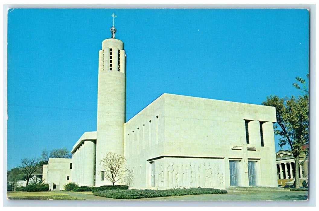 c1960 Cathedral Sacred Heart Midwest Exterior Building Salina Kansas KS Postcard