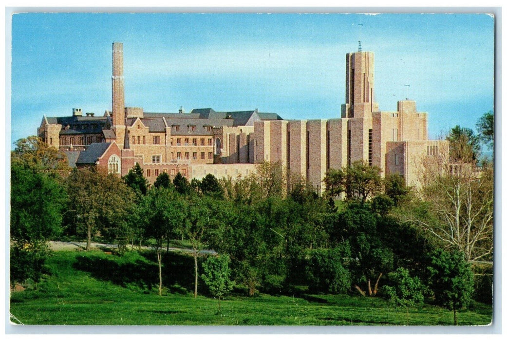 c1960 Saint Benedict's Abbey Church College Northwest Atchison Kansas Postcard