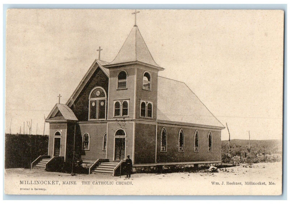 1905 The Catholic Church Millinocket Maine ME Tuck's Posted Antique Postcard