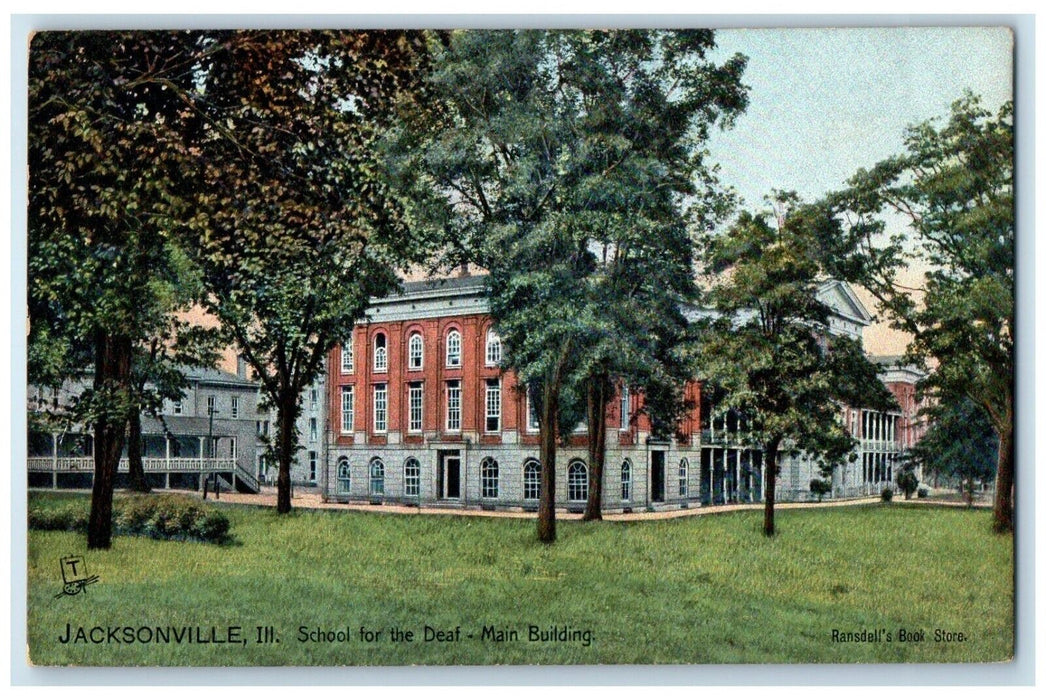 School For The Deaf Main Building Jacksonville Illinois IL Tuck's Postcard