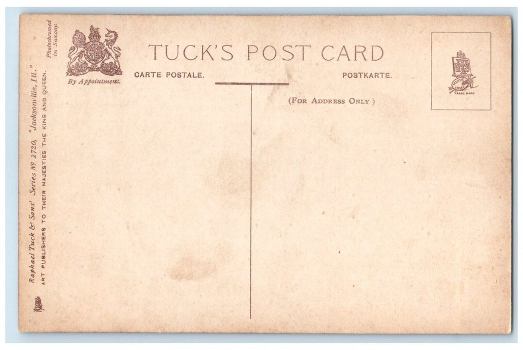 School For The Deaf Main Building Jacksonville Illinois IL Tuck's Postcard