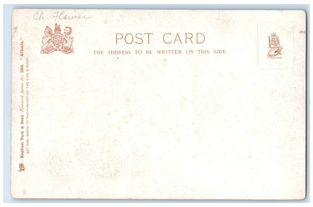 c1905 Pryor Street Horse Carriage Atlanta Georgia GA Oilette Tuck's Postcard