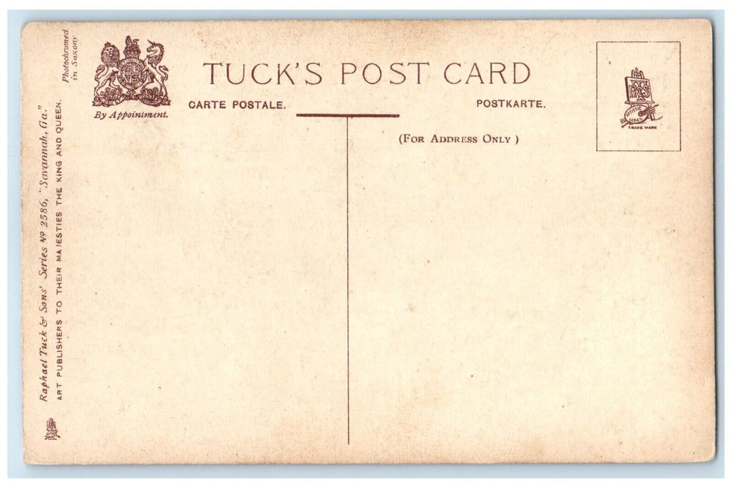 Oglethorpe Avenue Looking East From Bull St. Savannah Georgia GA Tuck's Postcard