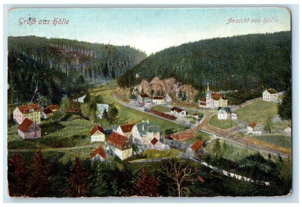 1910 View of Holle Greetings From Holle Lower Saxony Germany Posted Postcard