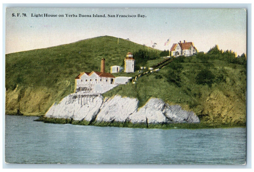 c1910 Light House Yerba Buena Island San Francisco Bay Florida Unposted Postcard