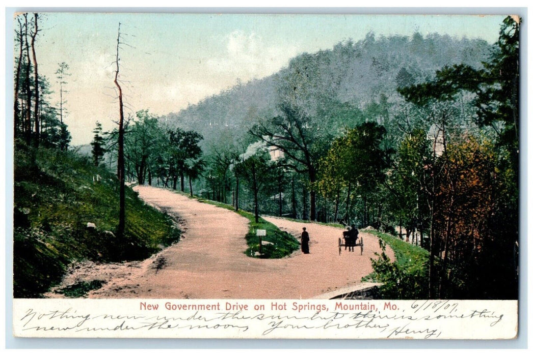 1907 Scenic View New Government Drive Hot Springs Mountain Missouri MO Postcard