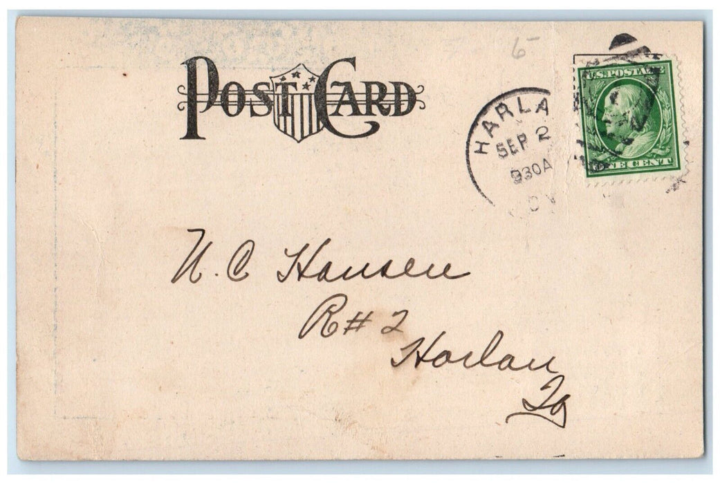 1905 Calendars Money Farmers Merchants Savings Bank Harlan Iowa Vintage Postcard