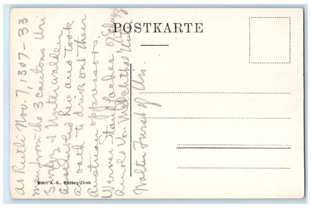 c1910 View of Das Rutli Seelisberg Switzerland Posted Antique Postcard