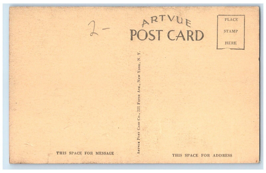 c1940 Canoeing Boat Sunset Time Camp Owaissa Lake Ariel Pennsylvania PA Postcard