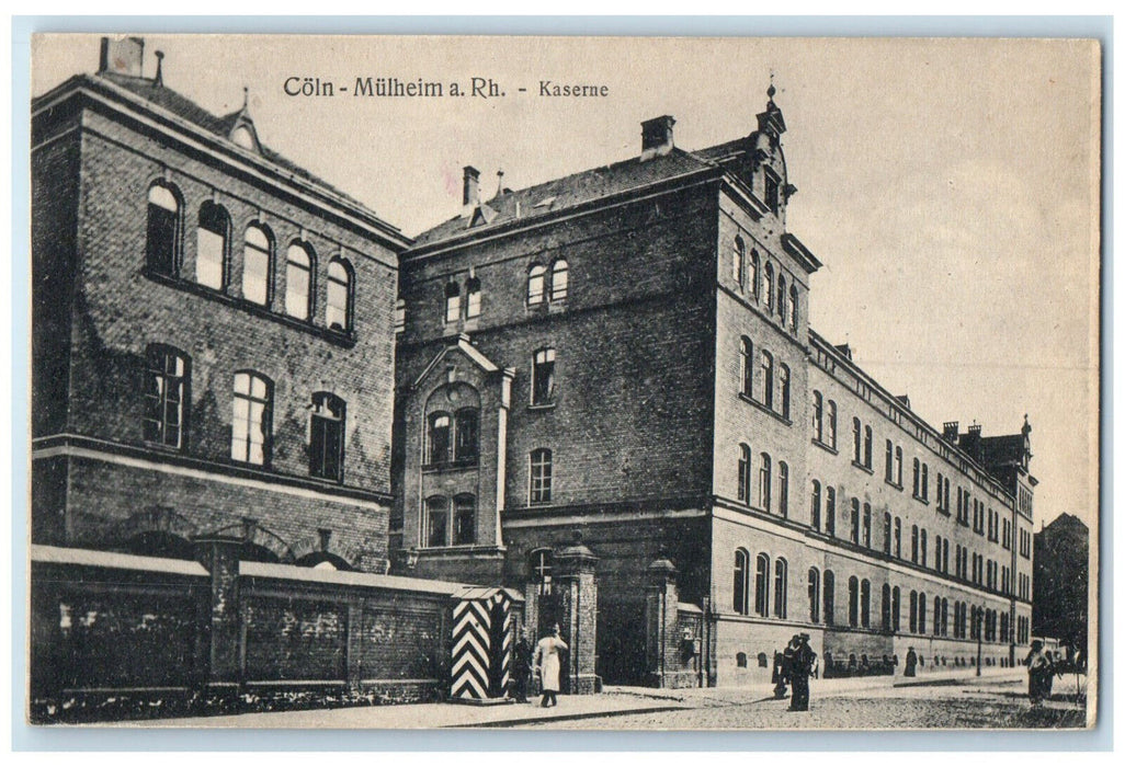 1918 Barracks Mülheim Borough of Cologne Germany Posted Antique Postcard