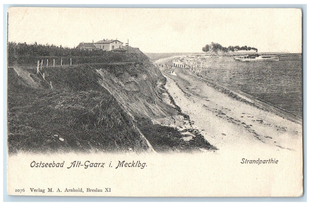 c1905 Ostseebad Alt-Gaarz Mecklbg. Beach Part Baabe Germany Postcard