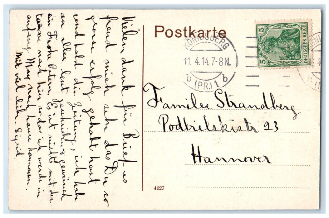1914 Konigl. Castle Konigsberg Kaliningrad Russia Horse Carriage Postcard