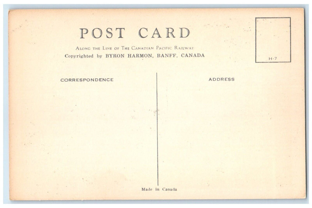 Mt. Stephen Train Entering Lower Spiral Tunnel Railroad Train Canada Postcard