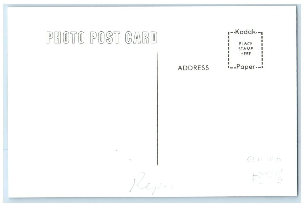 c1960 Depot Elmira Iowa IA Vintage Rail Train Depot Station RPPC Photo Postcard