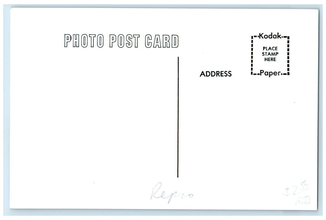 c1960 CBQ Depot Cincinnati Iowa Vintage Train Depot Station RPPC Photo Postcard