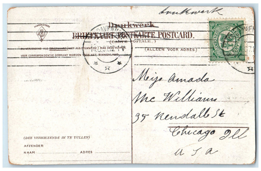 1907 Kluizenaarsberg near Roozendaal Gelderland Netherlands Posted Postcard