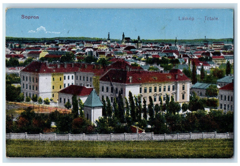 c1960's Buildings View Latkep-Tctale Sopron Hungary Antique Unposted Postcard