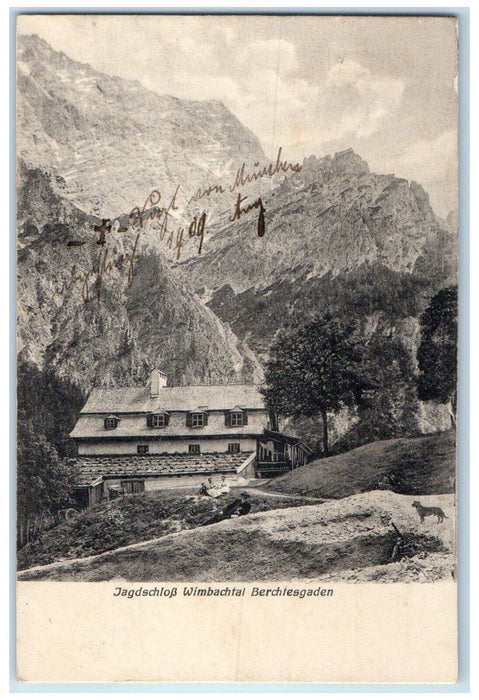 1909 Wimbachtal Berchtesgaden Hunting Lodge Germany Antique Posted Postcard