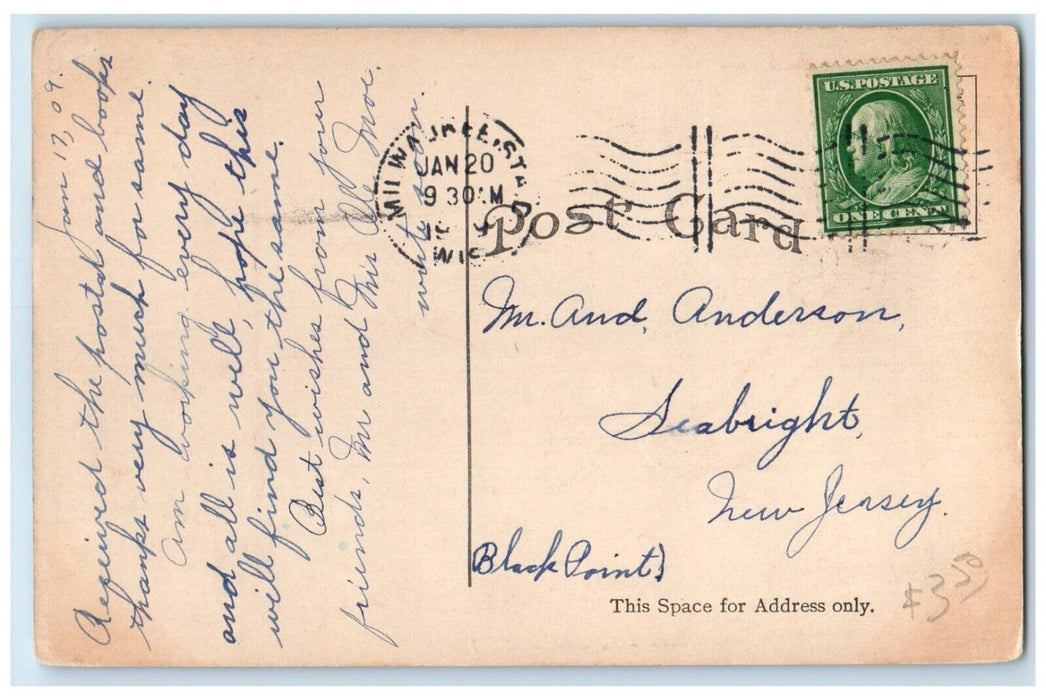1909 Bechstein's Wisconsin Swimming School Milwaukee Wisconsin WI Postcard