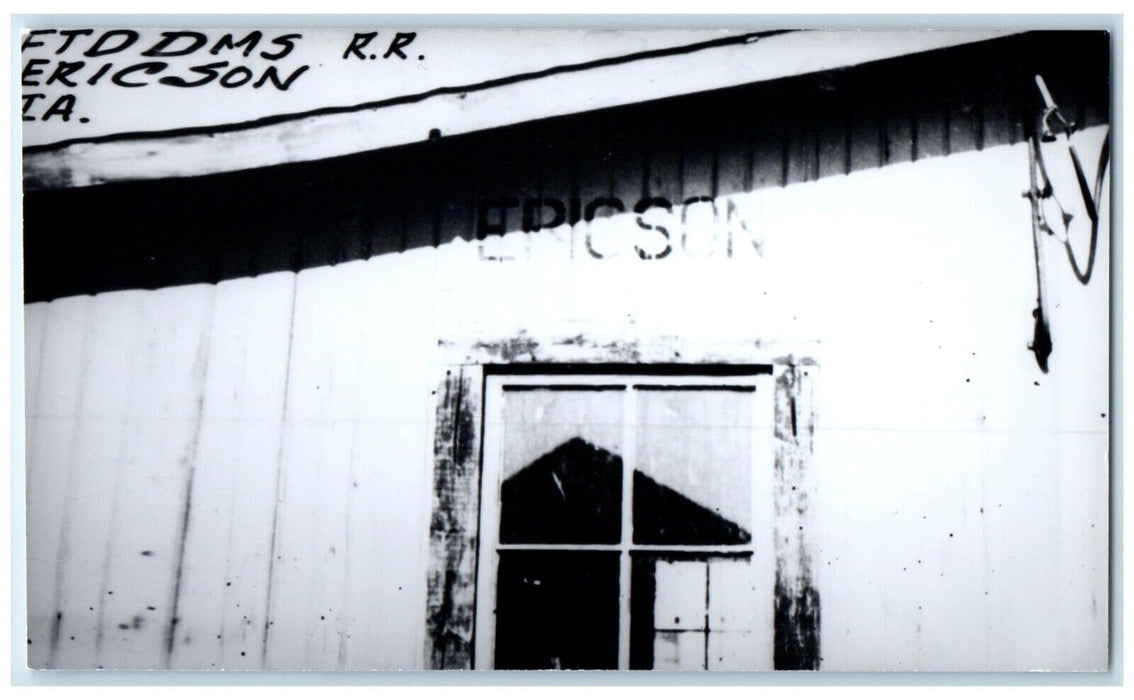 c1960's FTDDMS Ericson Iowa IA Railroad Train Depot Station RPPC Photo Postcard